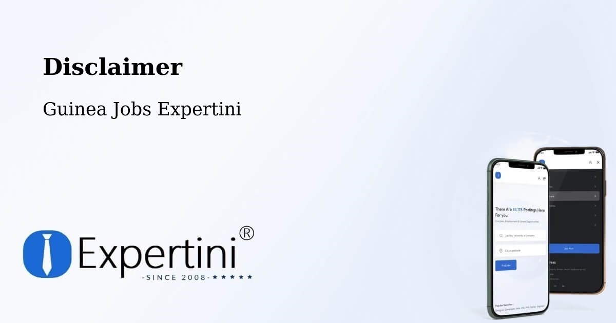 Disclaimer – Sanguéya - Guinea Jobs Expertini